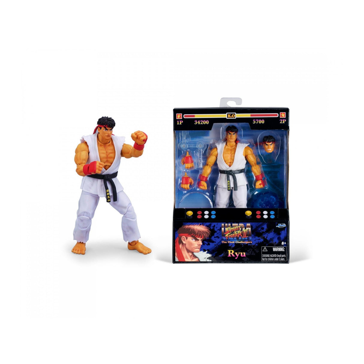 Jada Toys Street Fighter II Ultra Ryu Action Figure with Accessories