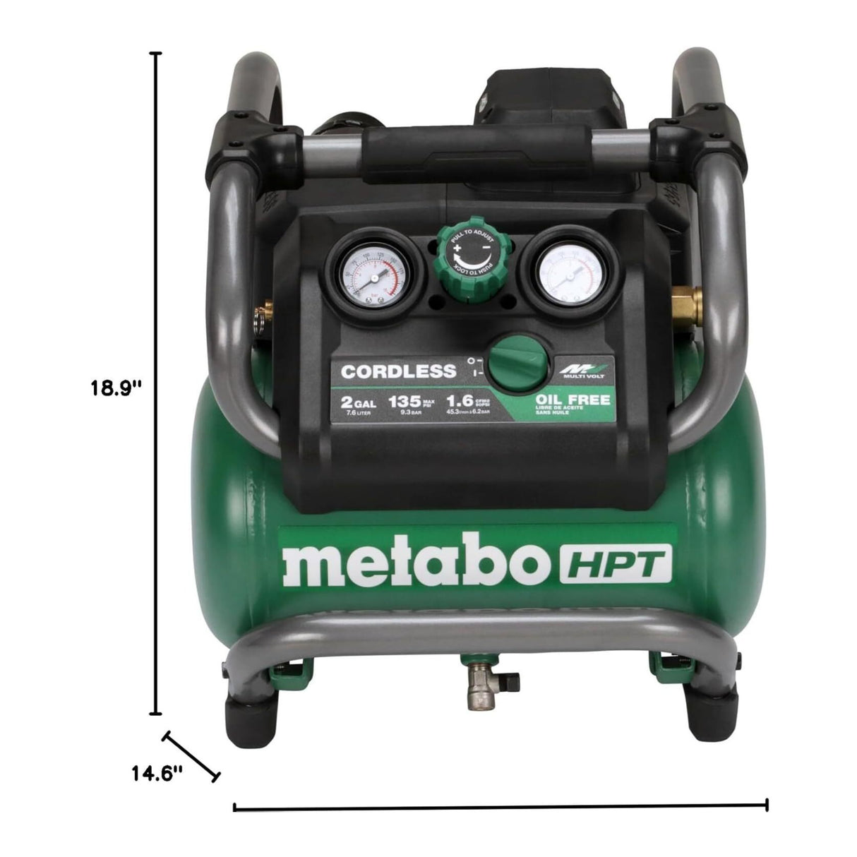Metabo HPT 36V MultiVolt 2 Gallon Cordless Air Compressor (Tool Only) - EC36DAQ4