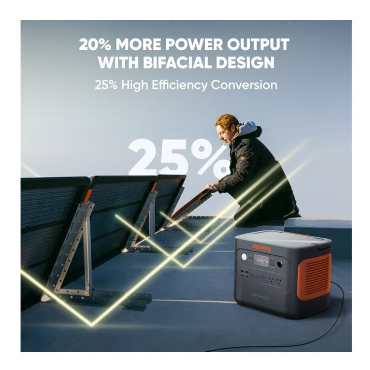 Jackery SolarSaga 100 Prime Solar Panel: 100W Bifacial Flexible Outdoor Power