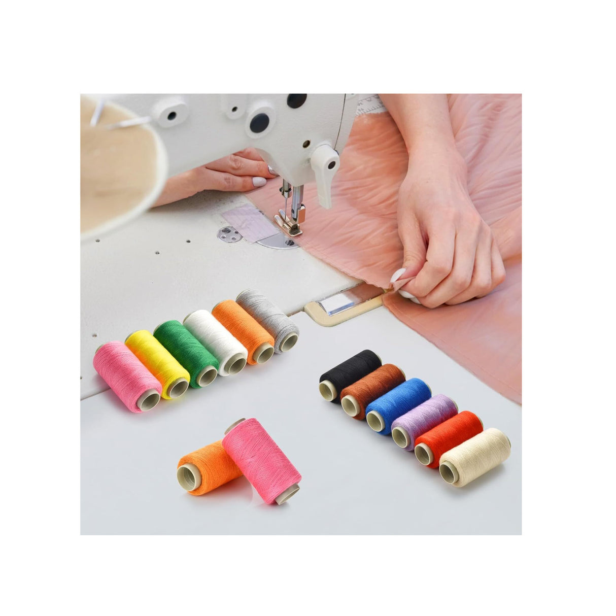 12 Color Sewing Thread Kit with 350 Yards Per Spool