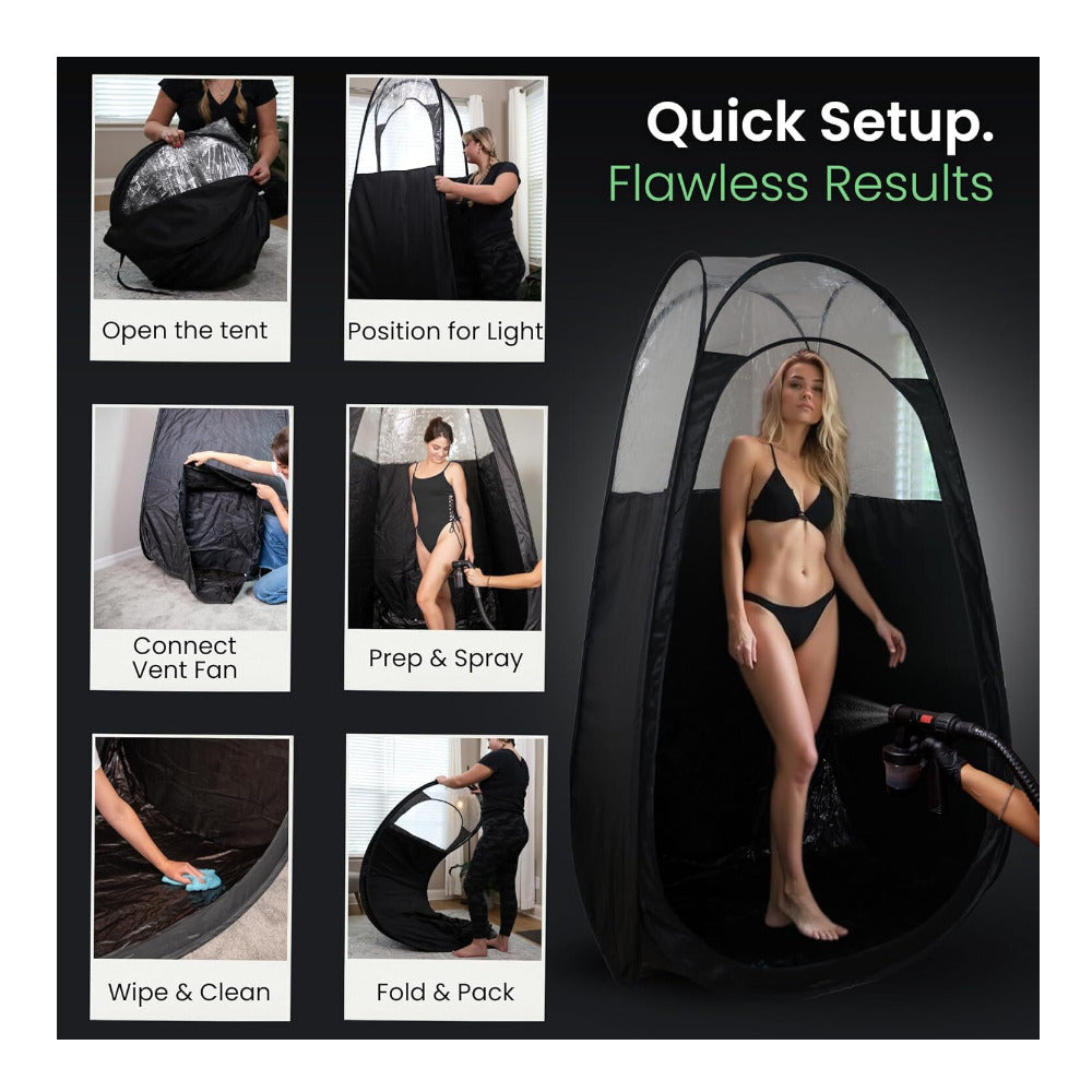 Fuji Spray 2150 salonTAN Tanning Machine with Applicator, Pop-Up Tent and Accessories Bundle