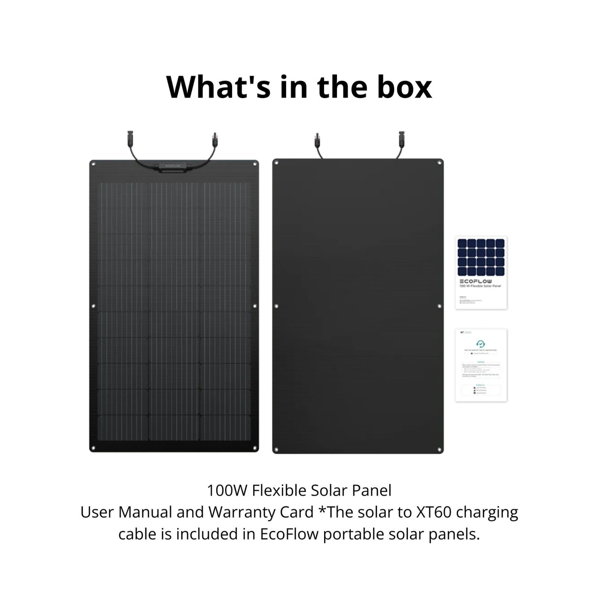 EcoFlow 100W Flexible Solar Panel Lightweight Waterproof Design