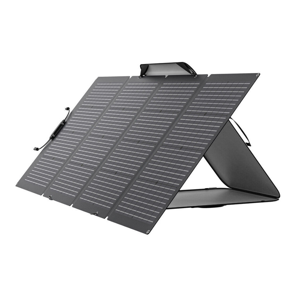 EcoFlow 220W Bifacial Portable Solar Panel - IP68 Water-Resistant (Black)