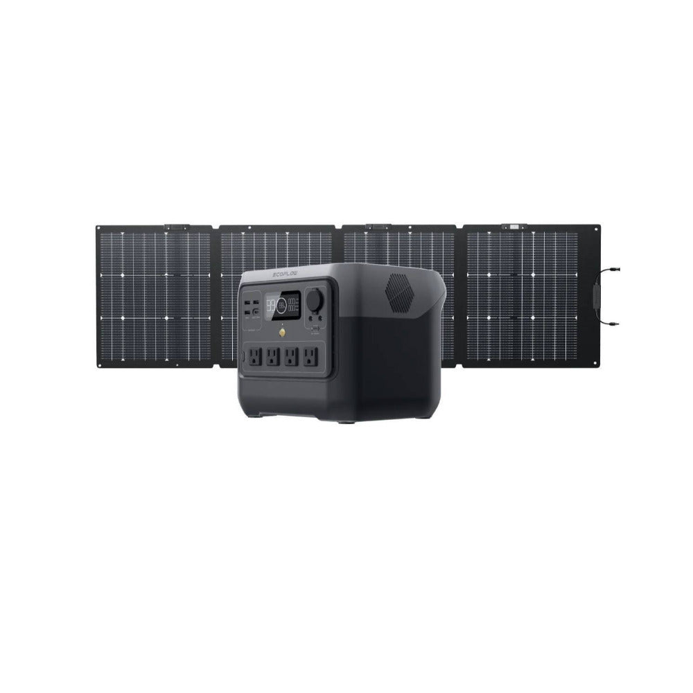 EcoFlow RIVER 2 Pro 768Wh 800W Portable Power Station with 160-Watt Solar Panel
