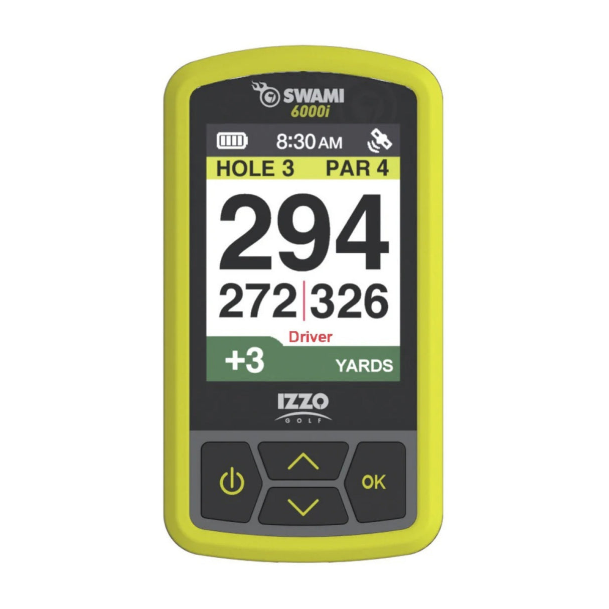 Izzo Golf Swami 6000I GPS Rangefinder - Preloaded with 38,000 course (Yellow)