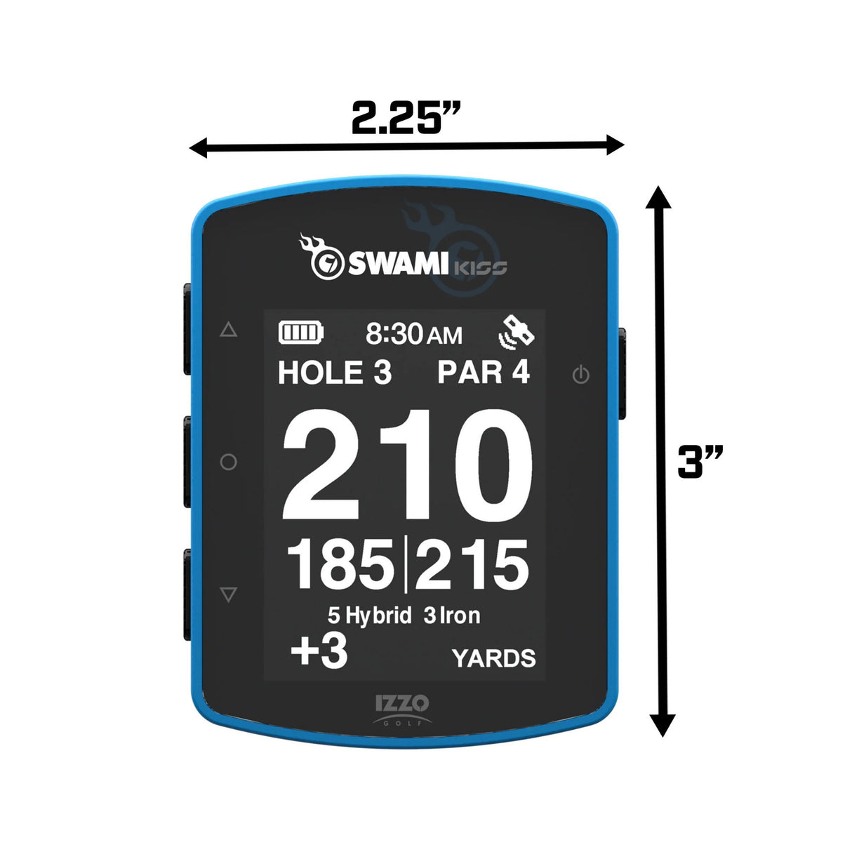 Izzo Swami KISS 2.0 Handheld Golf GPS Rangefinder - Water Resistant (Blue)