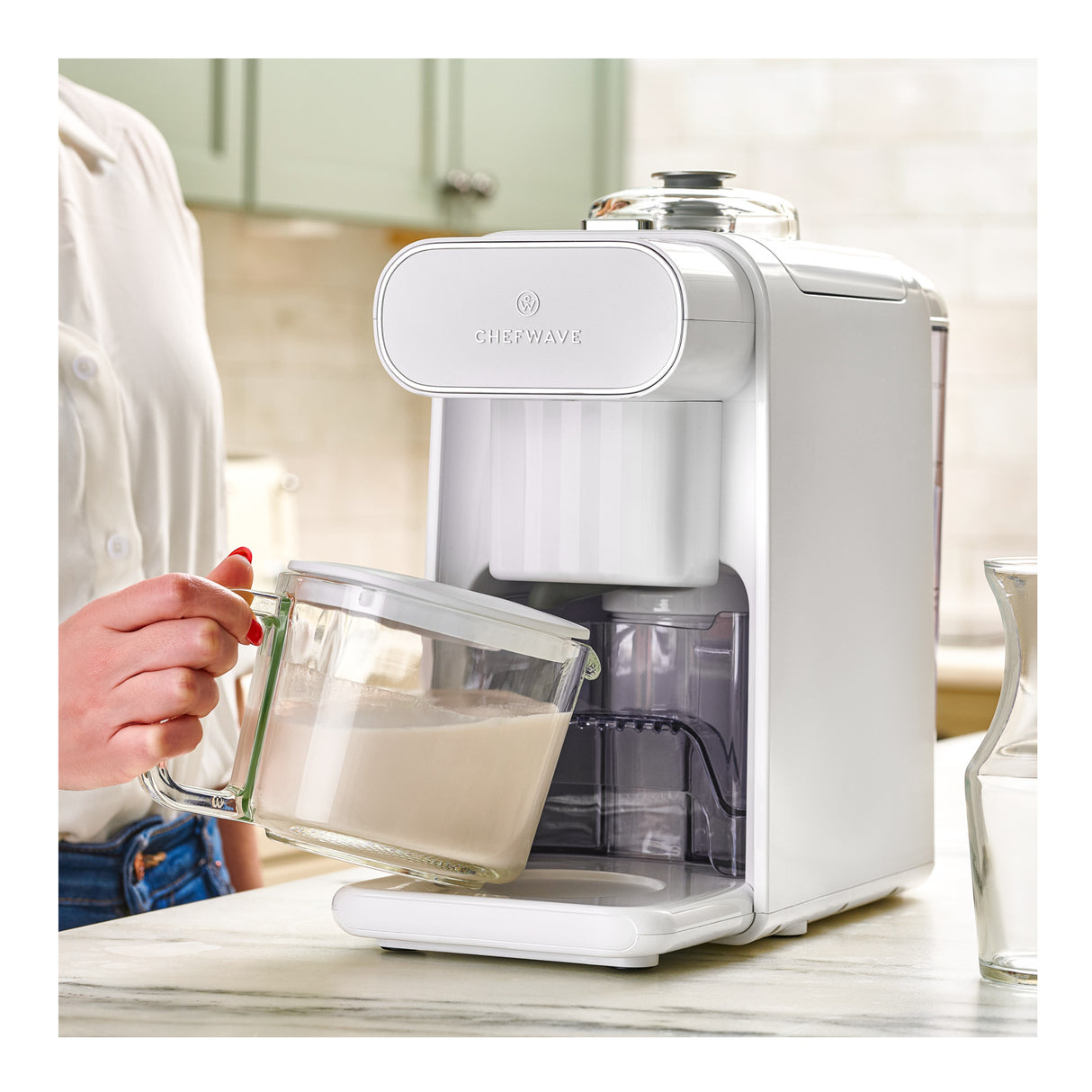 ChefWave Milkmade Non-Dairy Milk Maker with Auto-Clean & Nut Platter