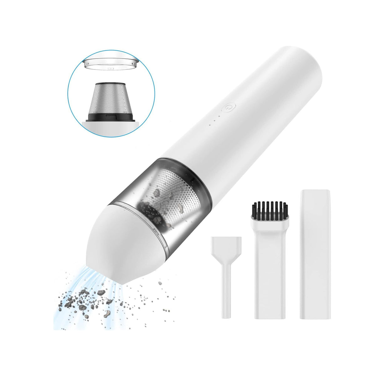 SonicPower Rechargeable Car Vacuum with 3 Mixed Use Attachments Included