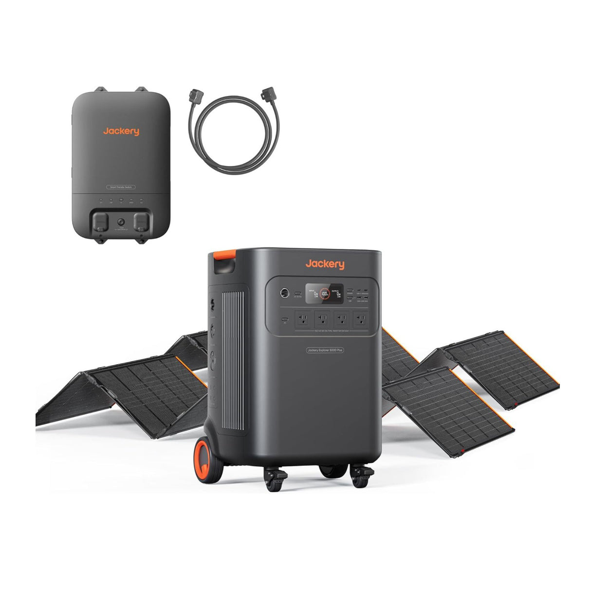 Jackery Explorer 5000 Plus with Smart Transfer Switch & Two SolarSaga 500X