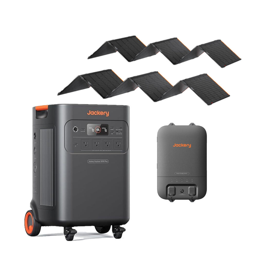 Jackery Explorer 5000 Plus with Smart Transfer Switch & Two SolarSaga 500X