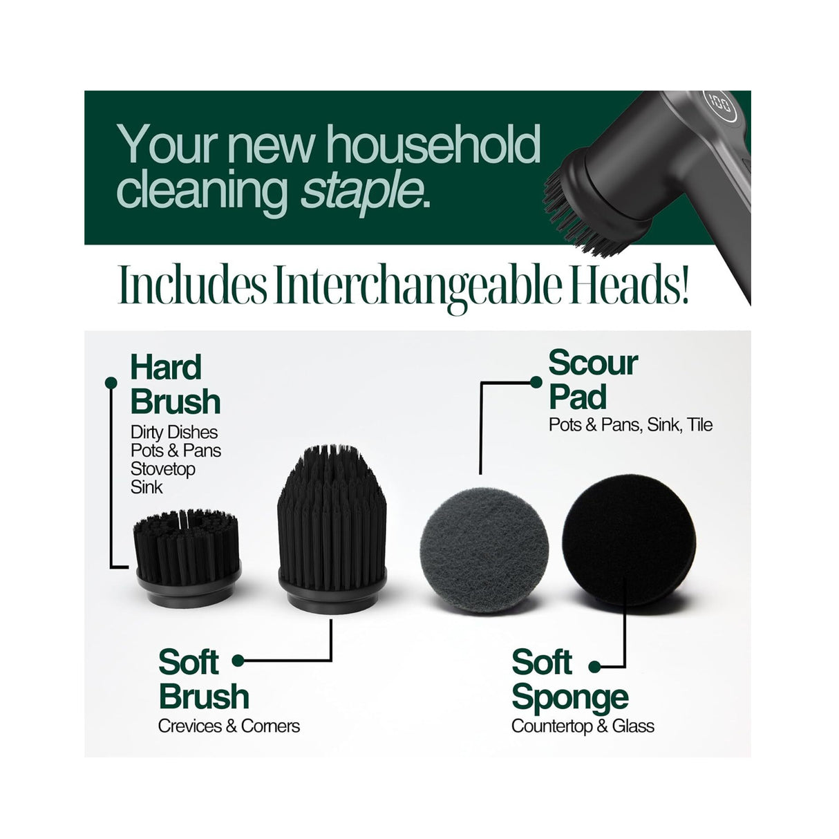 SonicPower Electric Spin Scrubber (Black)