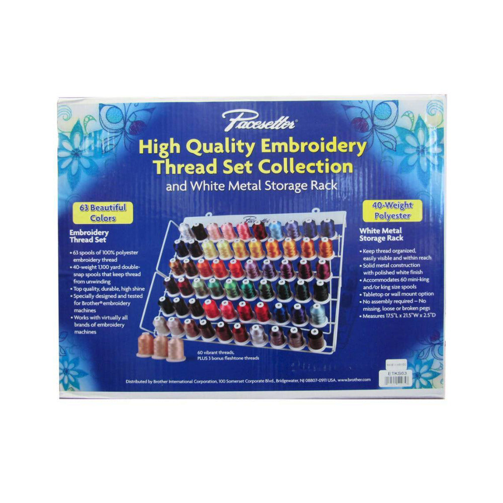 Brother ETKS63 Pacesetter 63 Spool Embroidery Thread Set