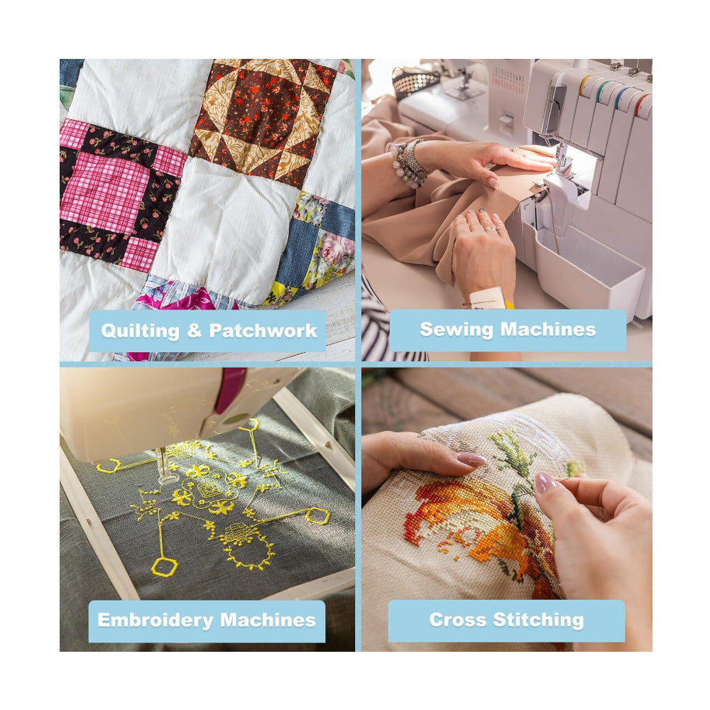 Mandala Crafts 36 Assorted Color Bobbins with Thread for Singer and Brother Sewing Machines