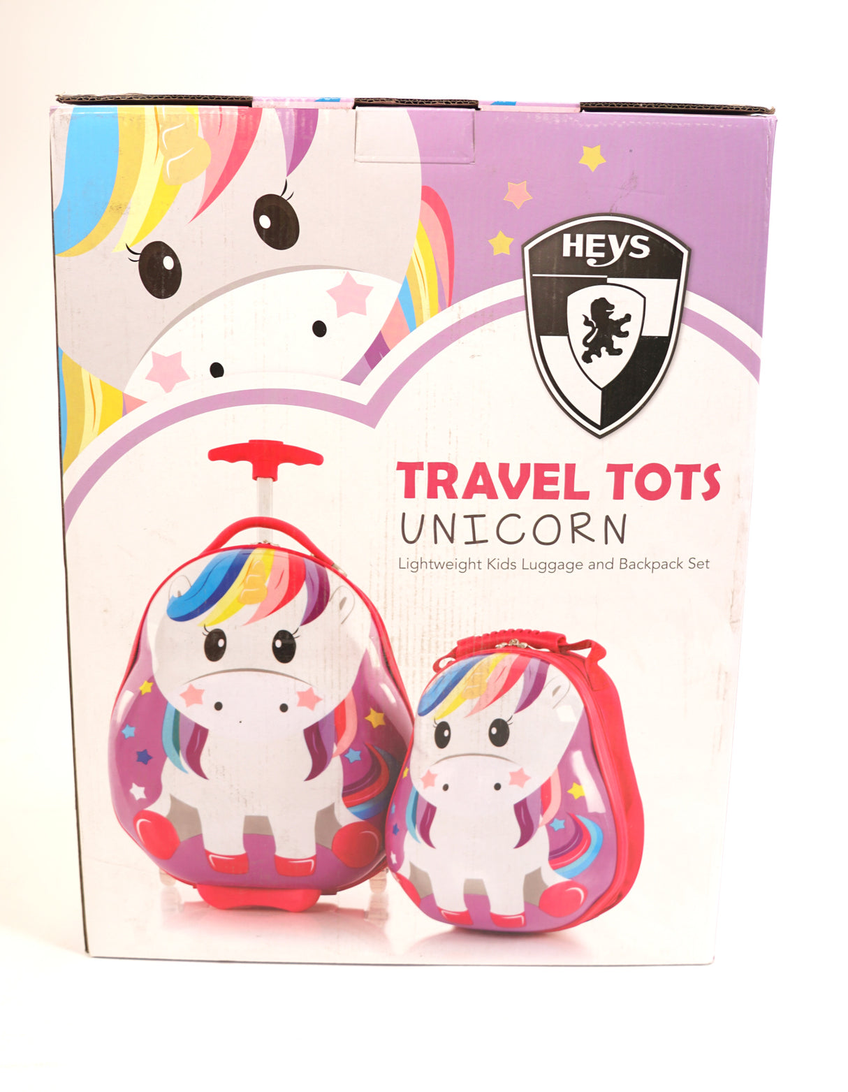 Heys Travel Tots Unicorn 2-Piece Kids Luggage and Backpack Set (Open Box)