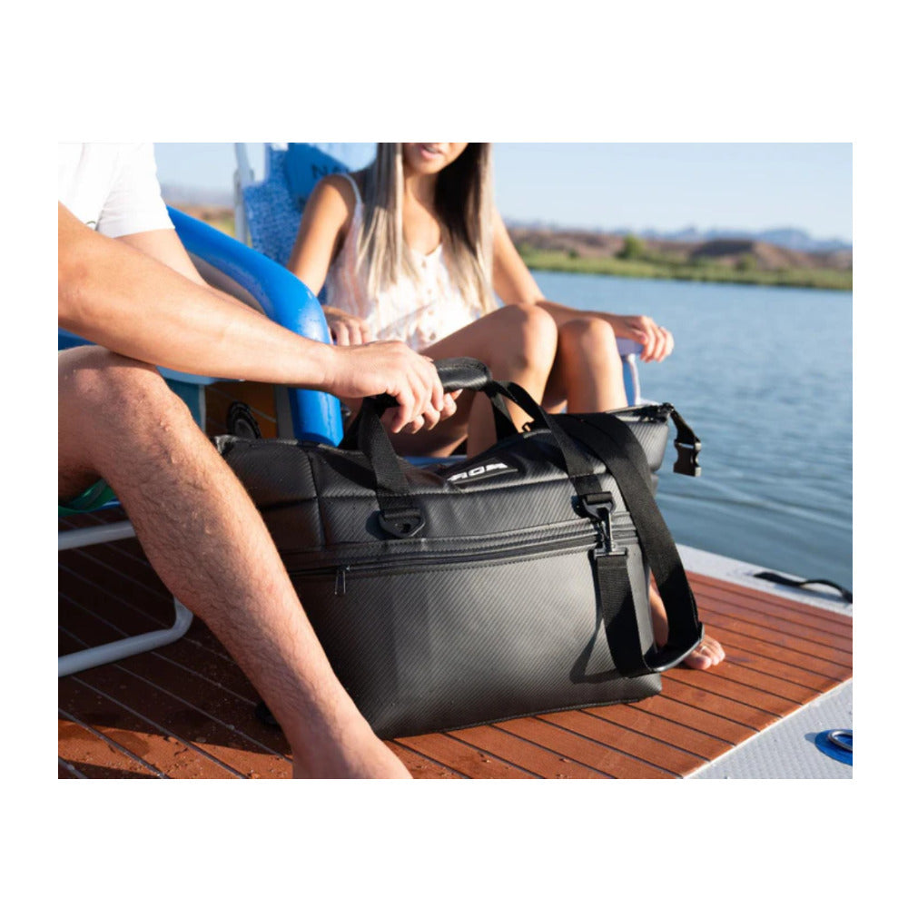 AO Coolers Carbon Series Leakproof 12 Pack Cooler (Black) for Food and Drinks