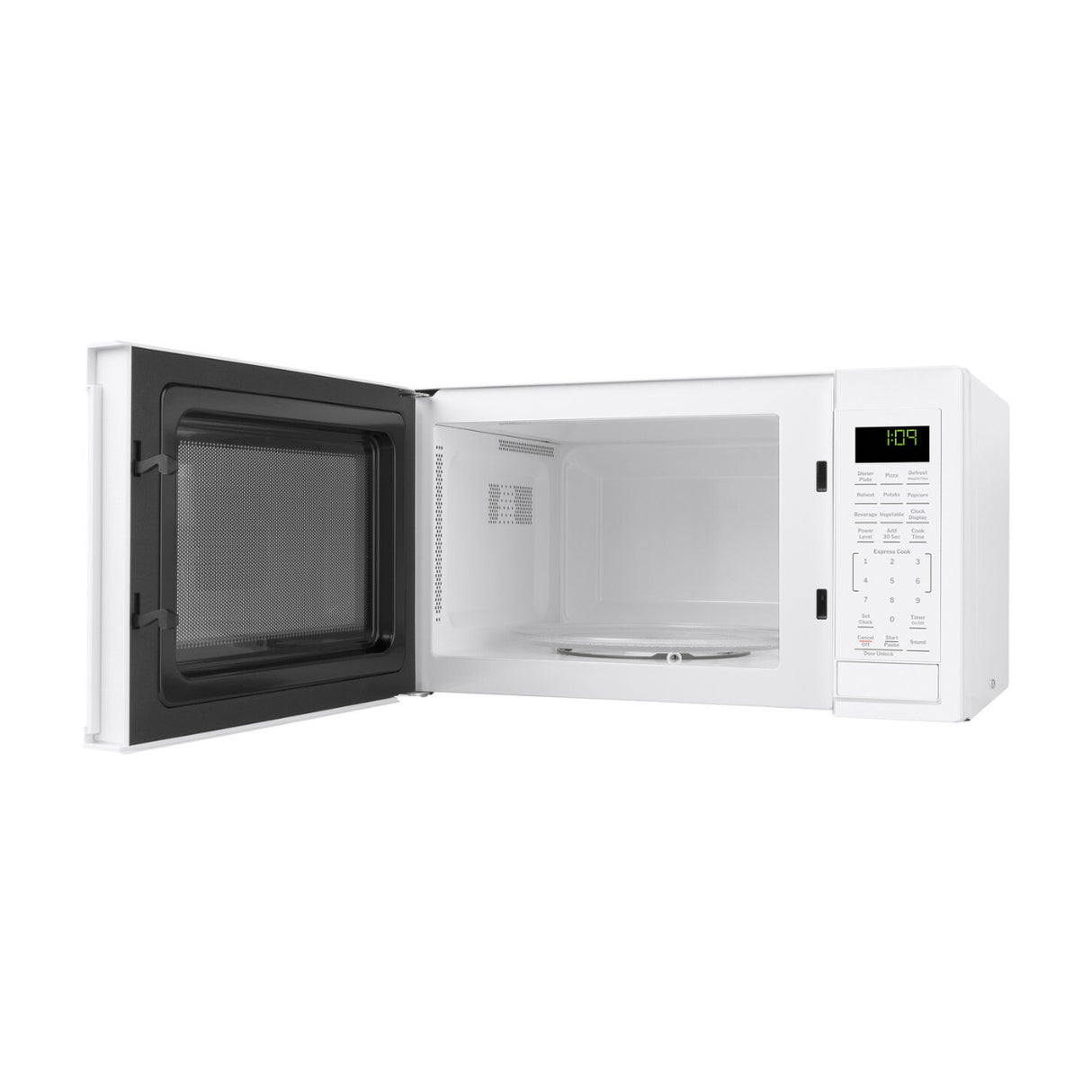 GE Appliances 0.9 Cu. Ft. 900W Countertop Microwave Oven (White)