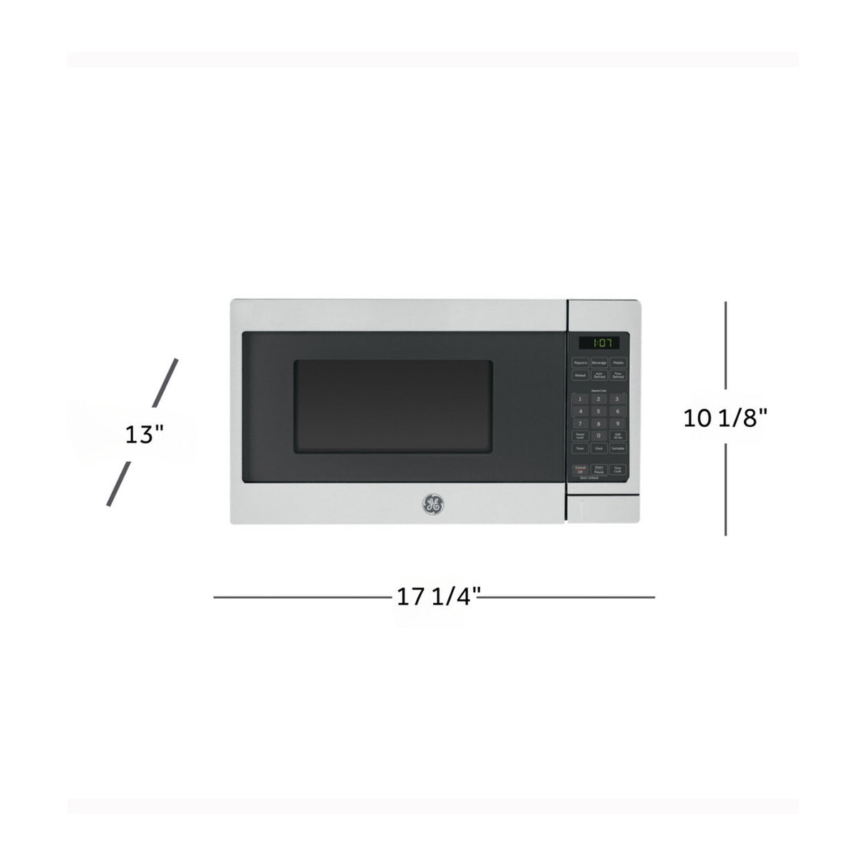 GE Appliances 0.7 Cu. Ft. Spacemaker Countertop Microwave Oven (Stainless Steel)
