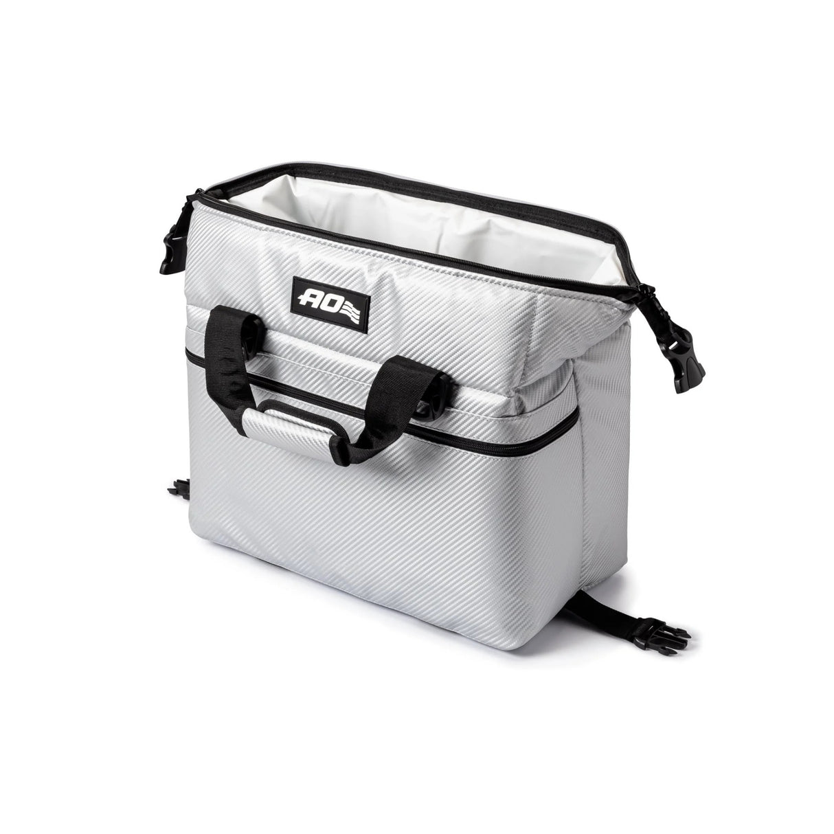 AO Coolers Carbon Series 24-Pack Soft Cooler  Leak-Proof and Durable (Silver)