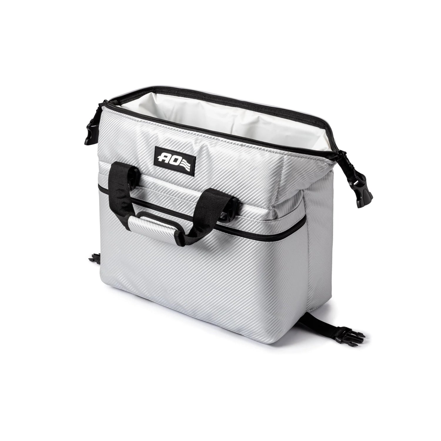 AO Coolers Carbon Series 24-Pack Soft Cooler  Leak-Proof and Durable (Silver)