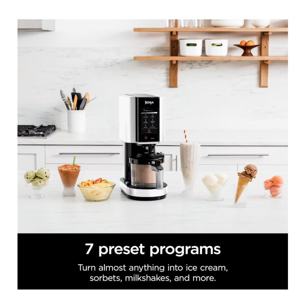 Ninja CREAMi Ice Cream Maker 7 Preset Programs (White)