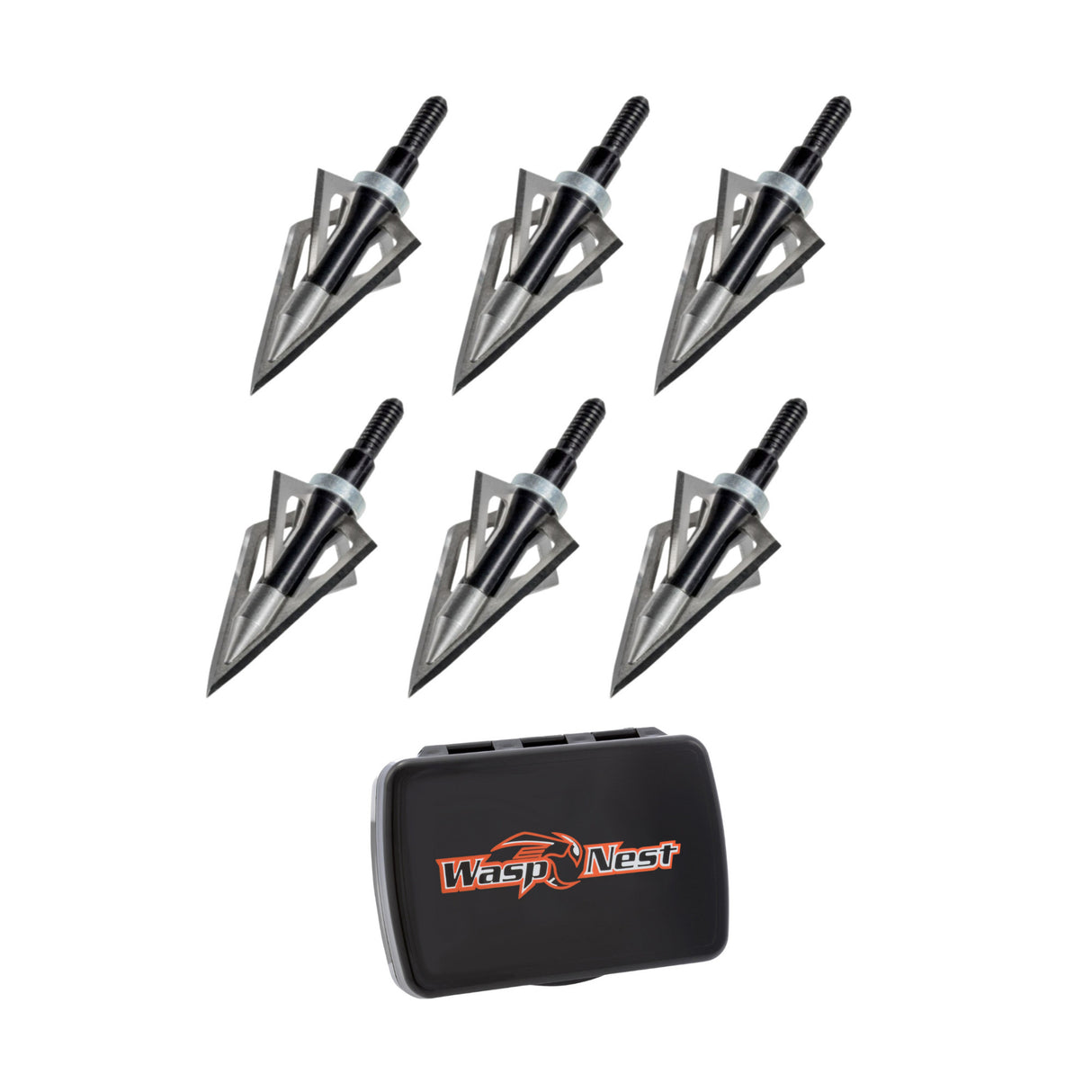 Wasp SharpShooter 100-Grain Fixed-Blade Broadhead Arrow (6-Pack) with Case