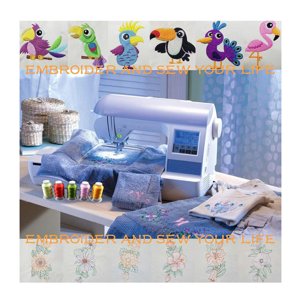 New Brothread 80 Spools Polyester Embroidery Machine Thread Kit 500M (550Y)