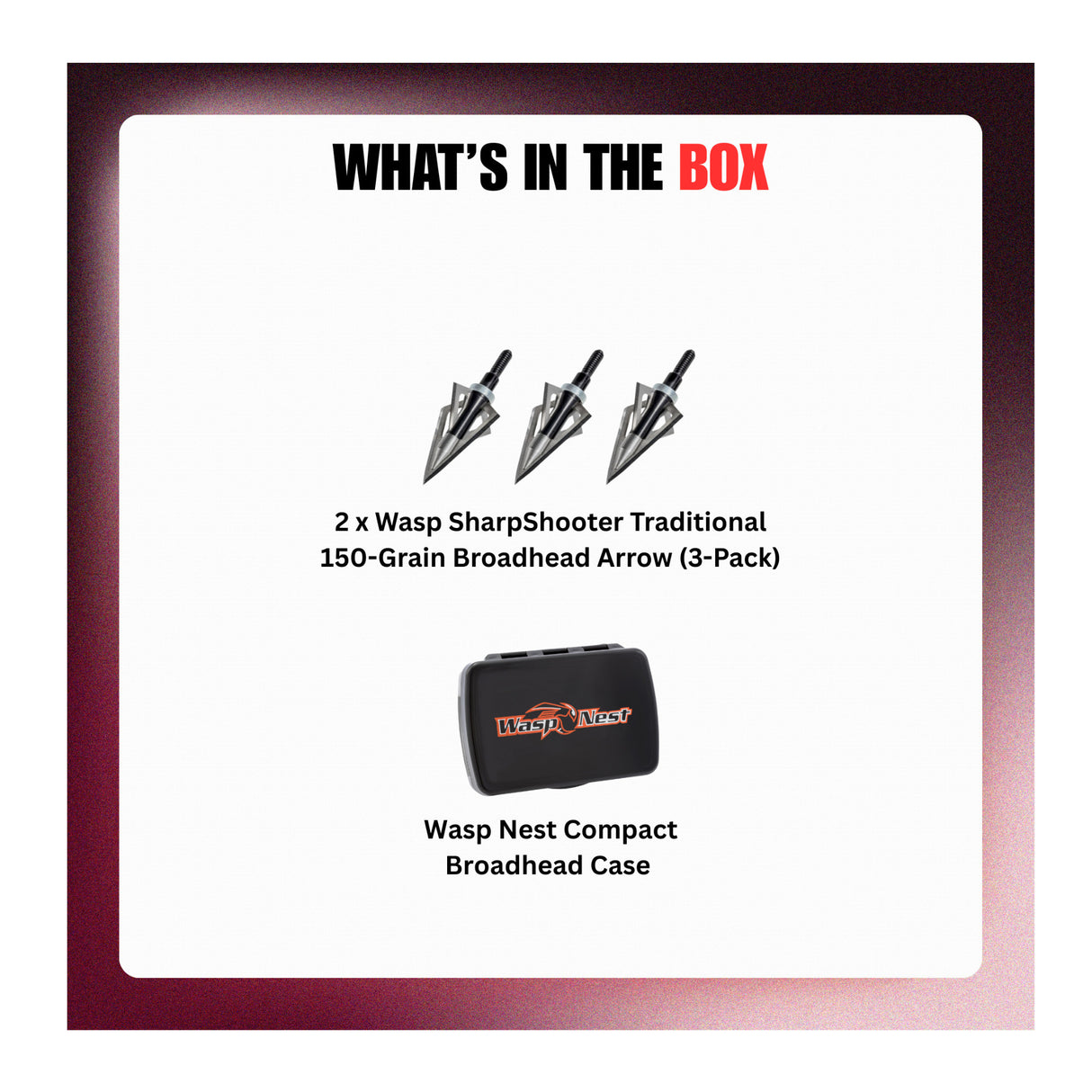 Wasp SharpShooter Traditional 150-Grain Broadhead Arrow (6-Pack) with Case