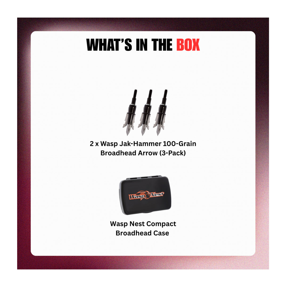 Wasp Jak-Hammer 125-Grain Broadhead Arrow (6-Pack) with Case Bundle