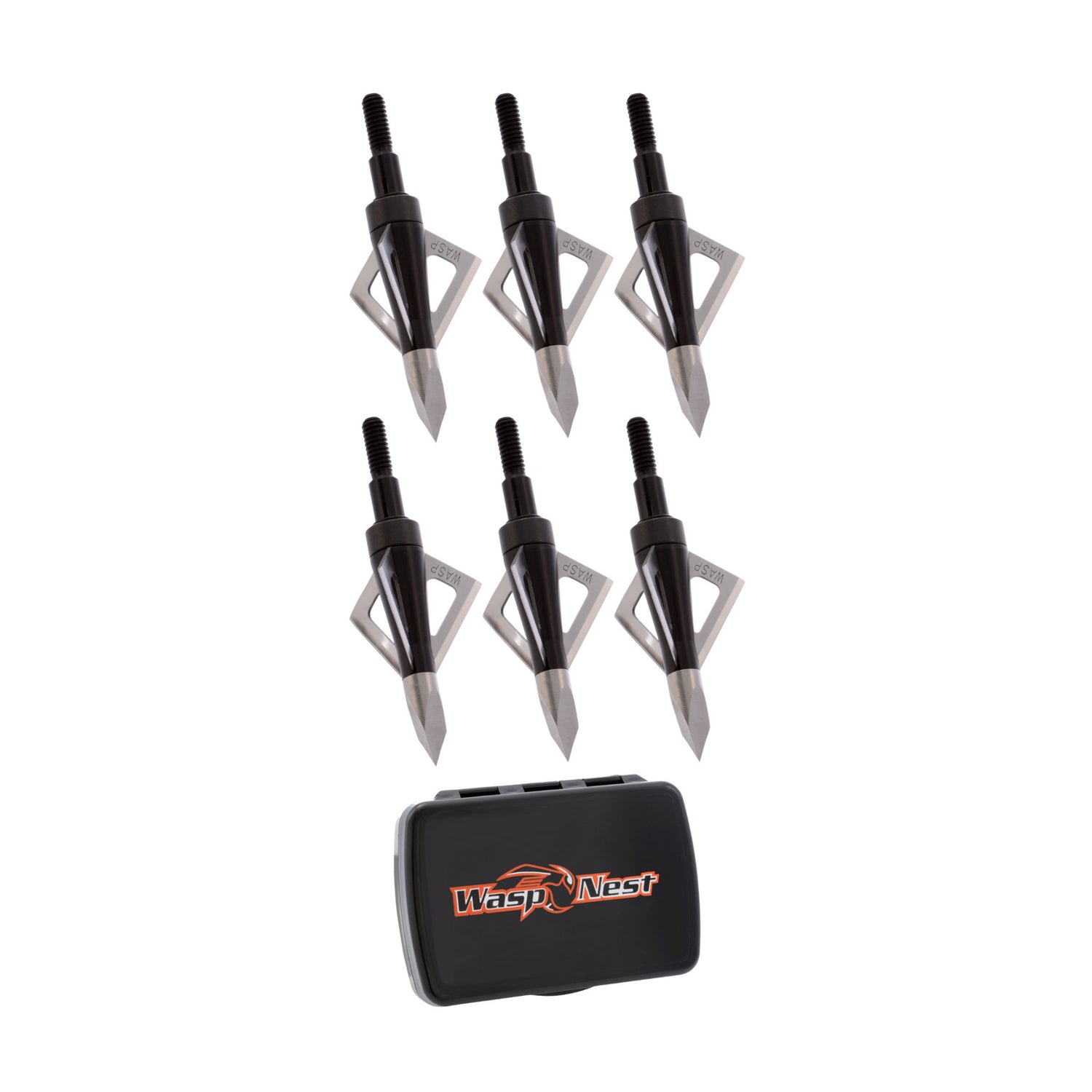 Wasp Boss 100-Grain Fixed-Blade Broadhead Arrow (6-Pack) and Case Bundle