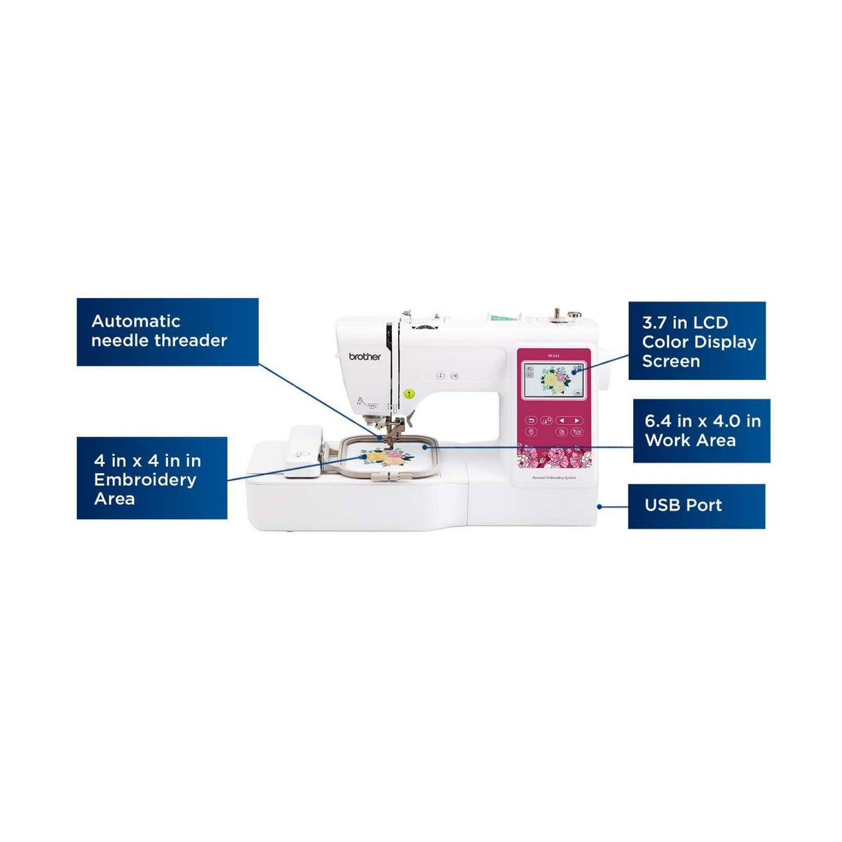 Brother Elite PE545 3.7-Inch Computerized Embroidery Machine Bundle