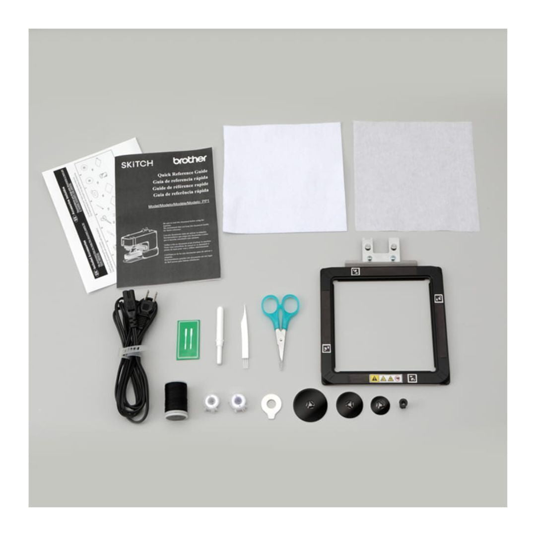 Brother Skitch Single-Needle Embroidery Machine and Embroidery Needles Bundle