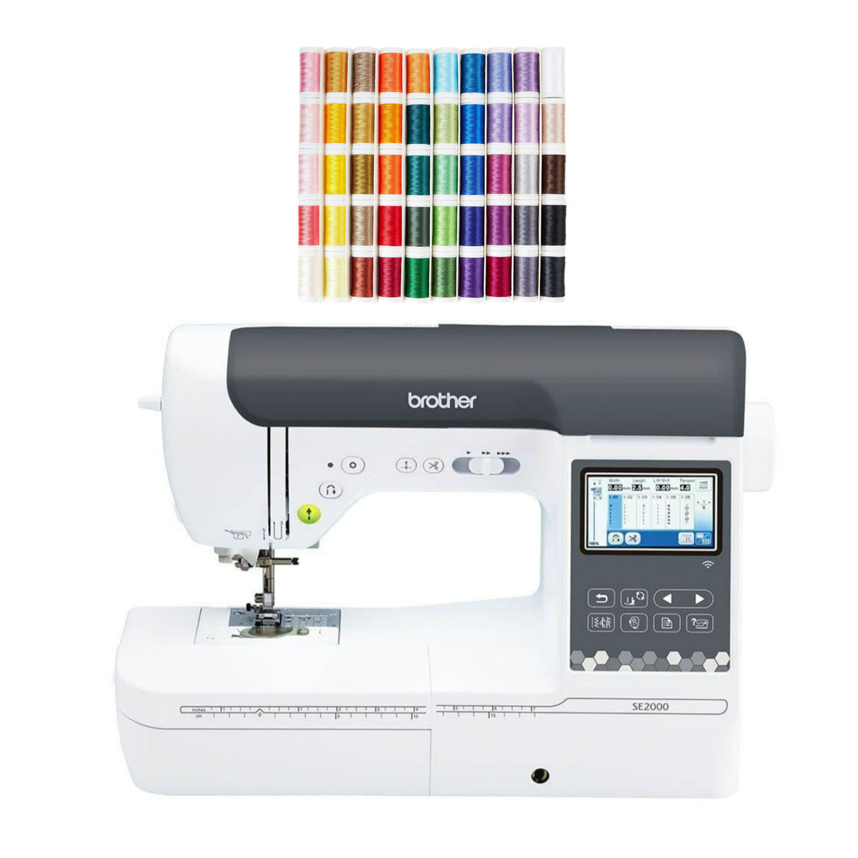 Brother SE2000 Computerized Sewing and Embroidery Machine with Thread Set Bundle