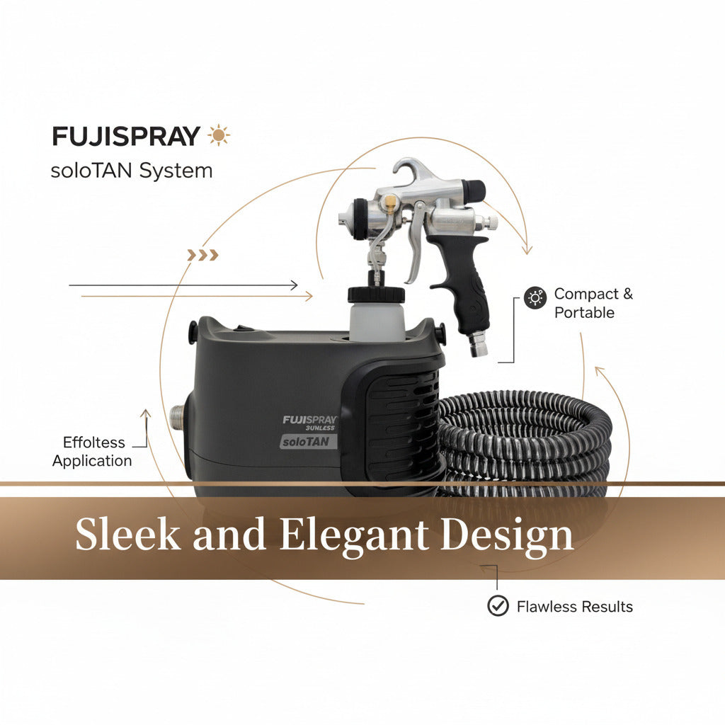 Fuji Spray 6175 Sunless soloTAN Spray Tan System with T-PRO Applicator Bundle