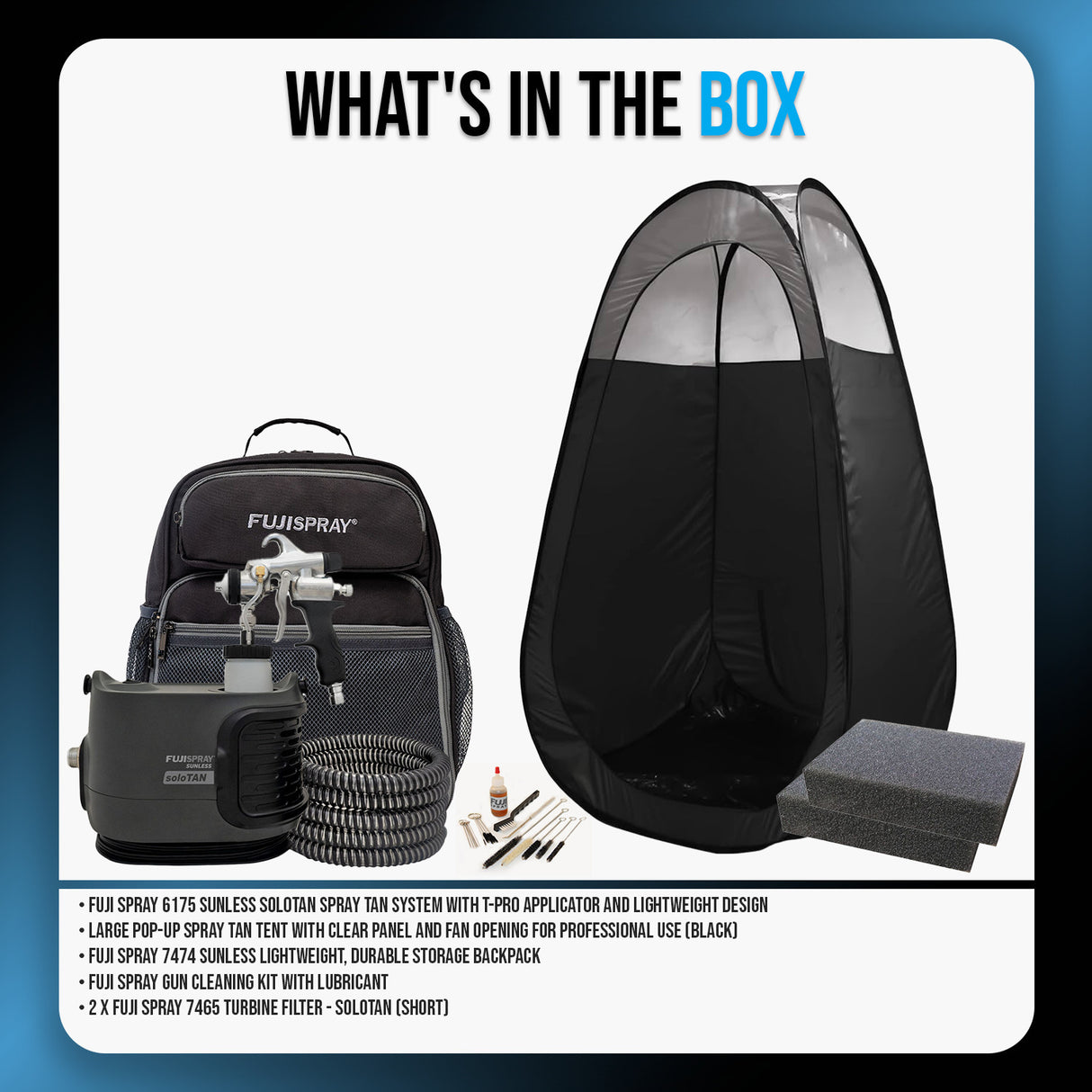 Fuji Spray 6175 Sunless soloTAN Spray Tan System with T-PRO Applicator Bundle