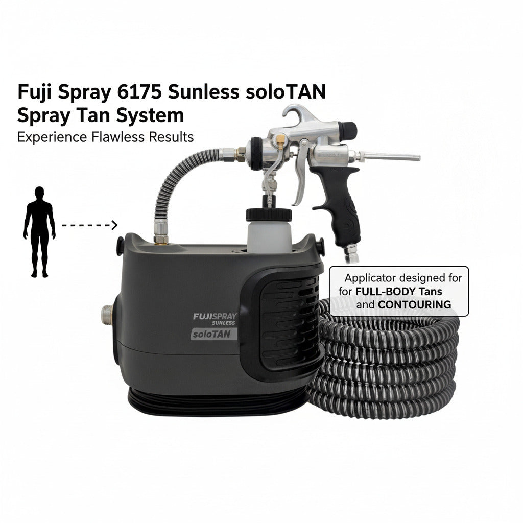 Fuji Spray 6175 Sunless soloTAN Spray Tan System with T-PRO Applicator Bundle