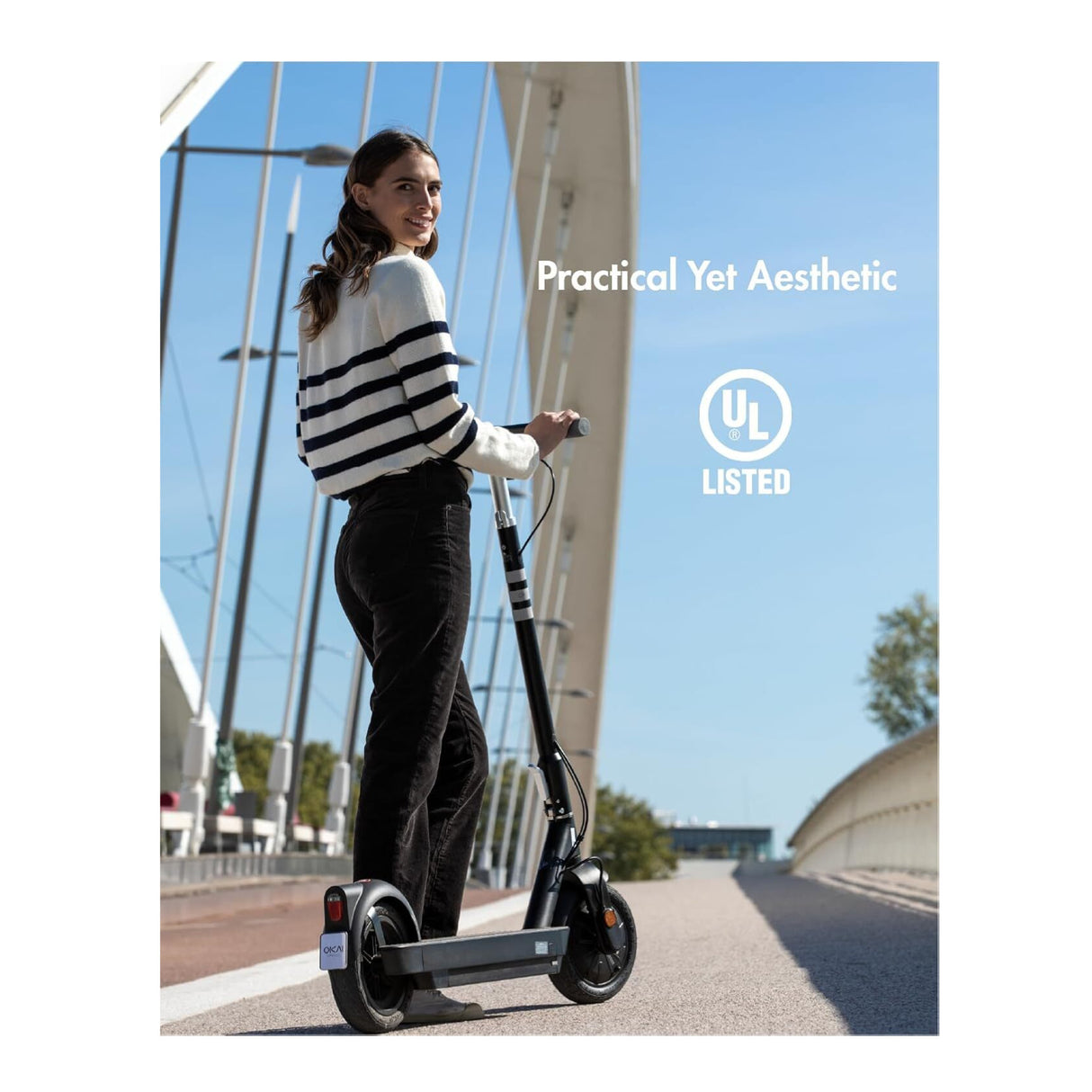 OKAI Neon Pro ES30 Electric Scooter - 50 Mile Range with 10-inch Tubeless Tires