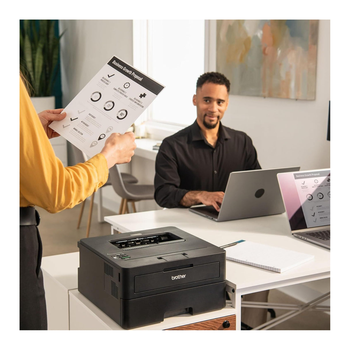 Brother HL-L2460DW Wireless Compact Monochrome Laser Printer (Black)