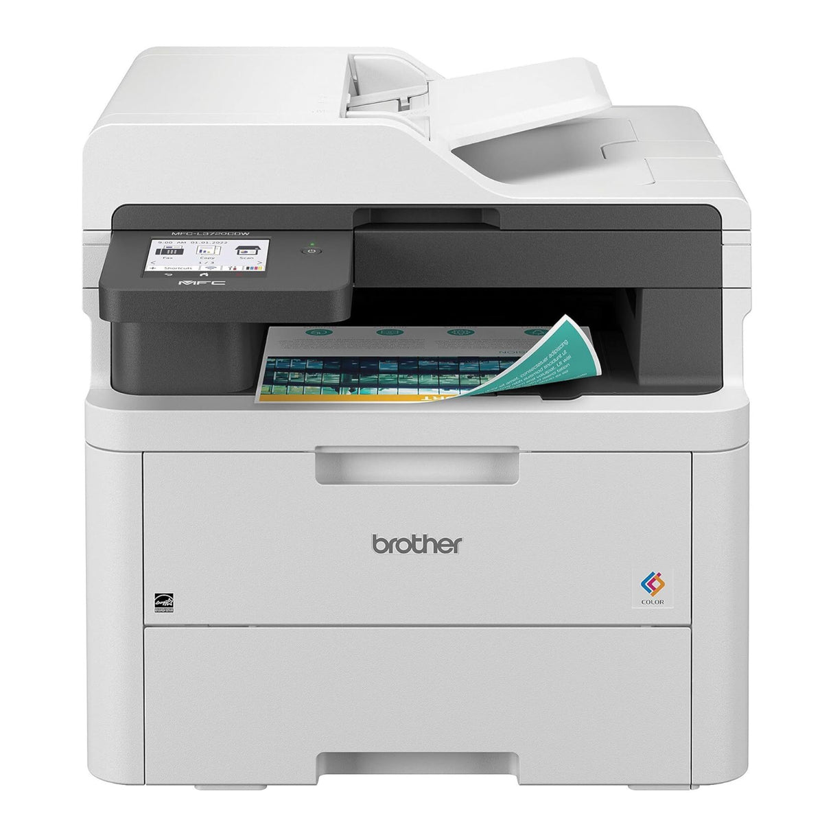 Brother MFC-L3720CDW Color All-in-One Laser Printer, Network Ready (White)