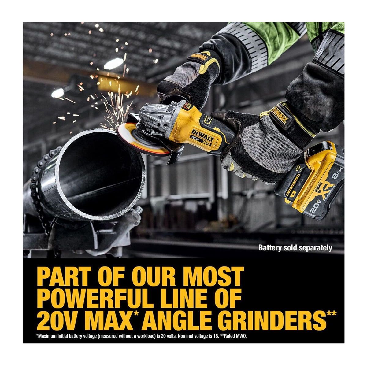 DEWALT 20V MAX* XR Brushless Cordless 4-1/2 in.-5 in. Grinder (Tool Only)