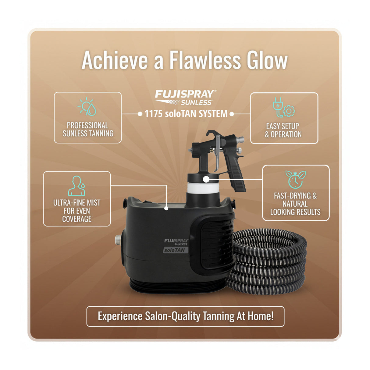 Fuji Spray Sunless 1175 Sunless soloTAN Lightweight Spray Tanning System with TAN7400 Applicator