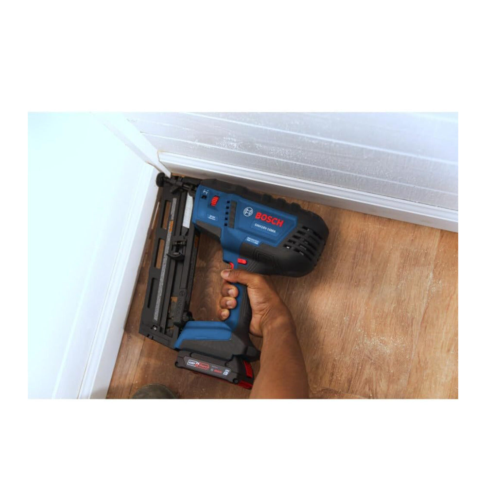 BOSCH GNH18V-16MAB12 18V Brushless Finish Nailer Kit with Power Battery