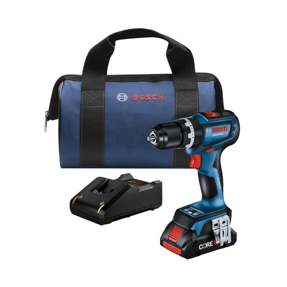 BOSCH GSB18V-800CB14 1/2-Inch Brushless Connected-Ready Hammer Drill/Driver Kit