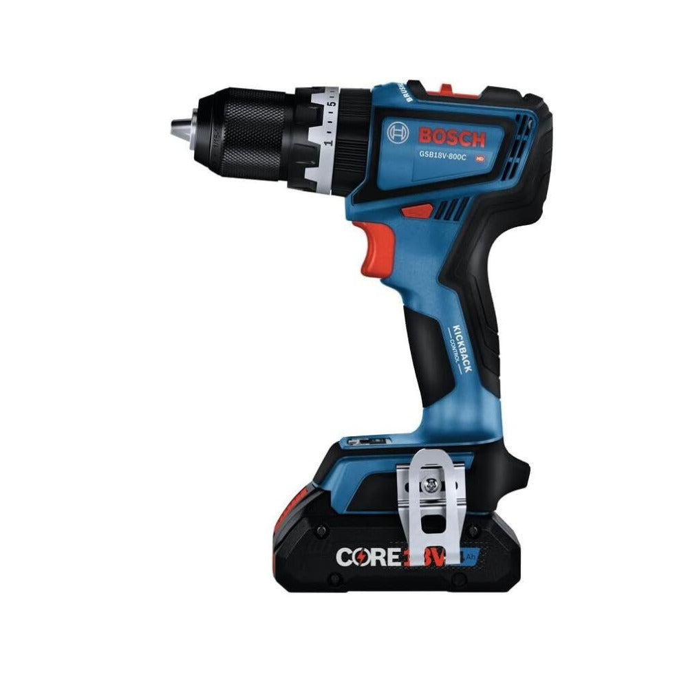 BOSCH GSB18V-800CB14 1/2-Inch Brushless Connected-Ready Hammer Drill/Driver Kit
