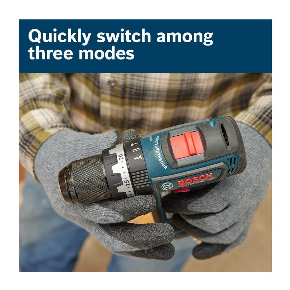 BOSCH GSB18V-800CB14 1/2-Inch Brushless Connected-Ready Hammer Drill/Driver Kit