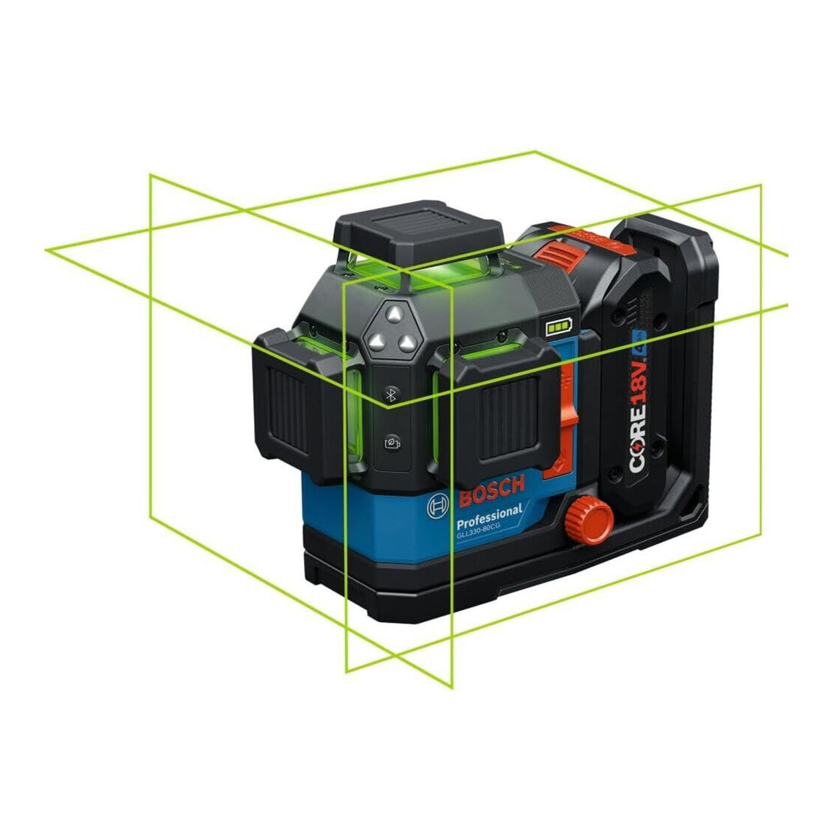 BOSCH GLL330-80CGL 18V Green-Beam Three-Plane Leveling and Alignment Laser