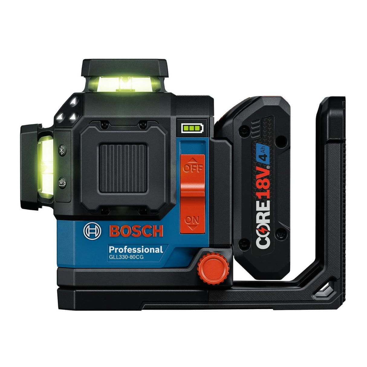 BOSCH GLL330-80CGL 18V Green-Beam Three-Plane Leveling and Alignment Laser