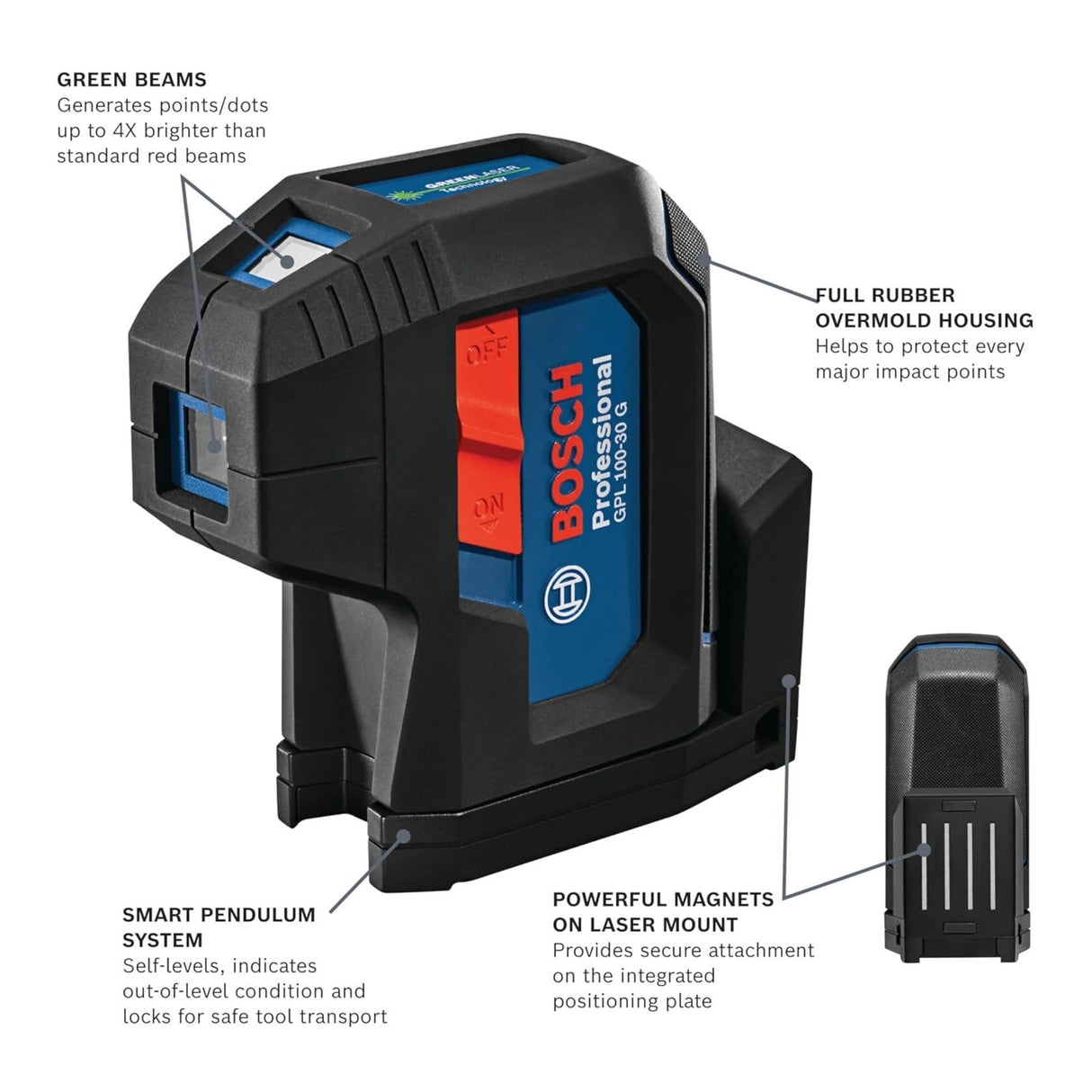 BOSCH GPL100-30G Green-Beam Self-Leveling Alignment Laser