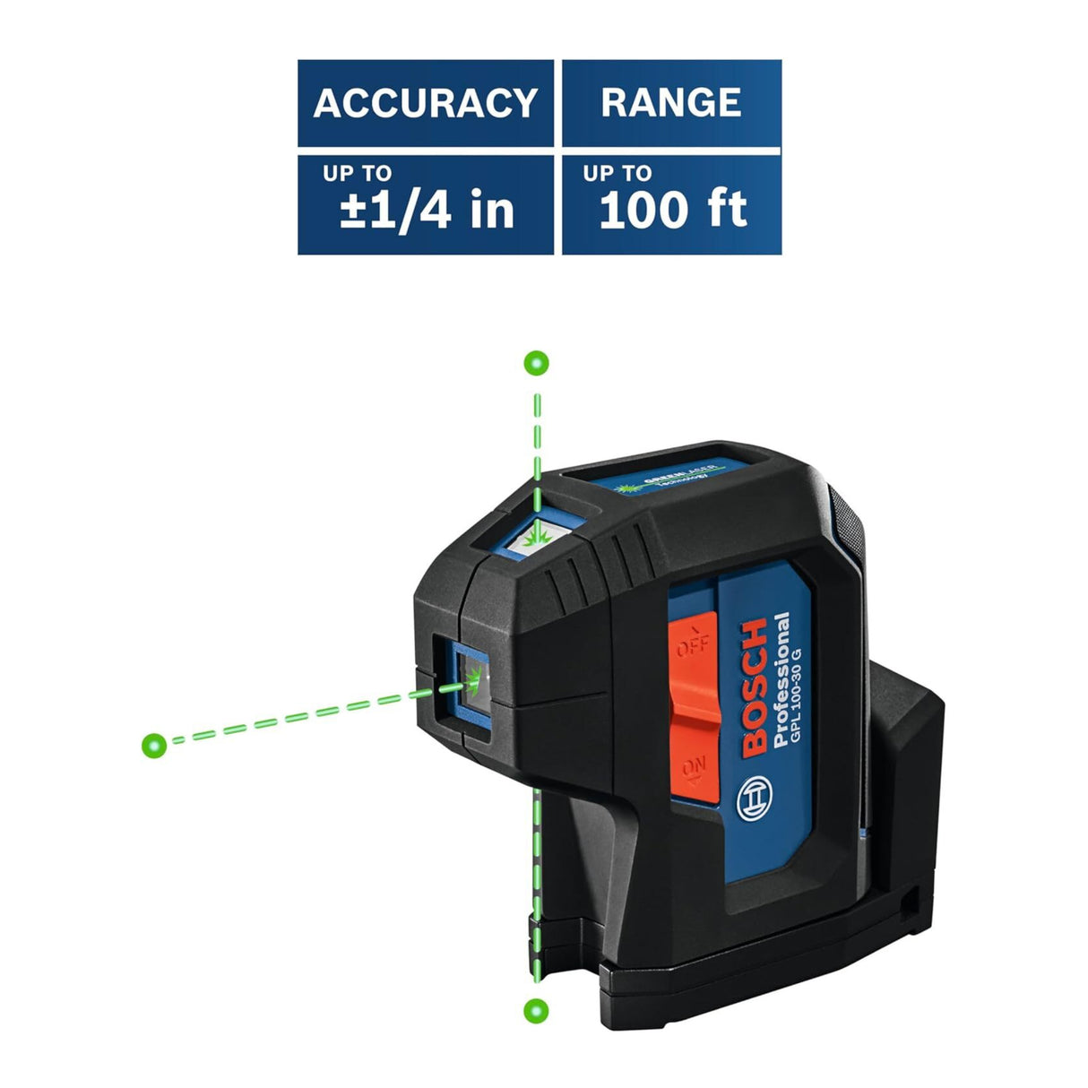 BOSCH GPL100-30G Green-Beam Self-Leveling Alignment Laser