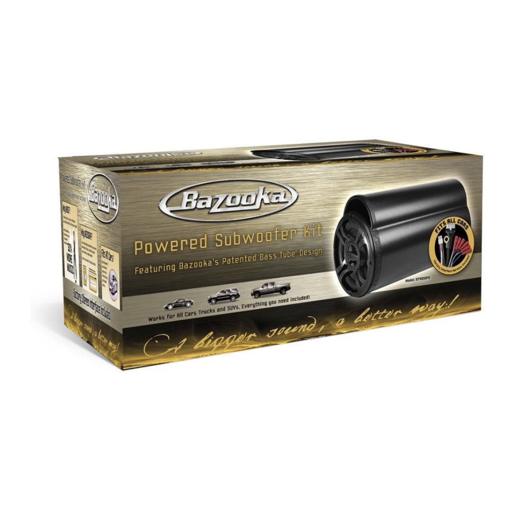 Bazooka 8-Inch 50W Complete Amplified Bass Tube Subwoofer System for Car Audio