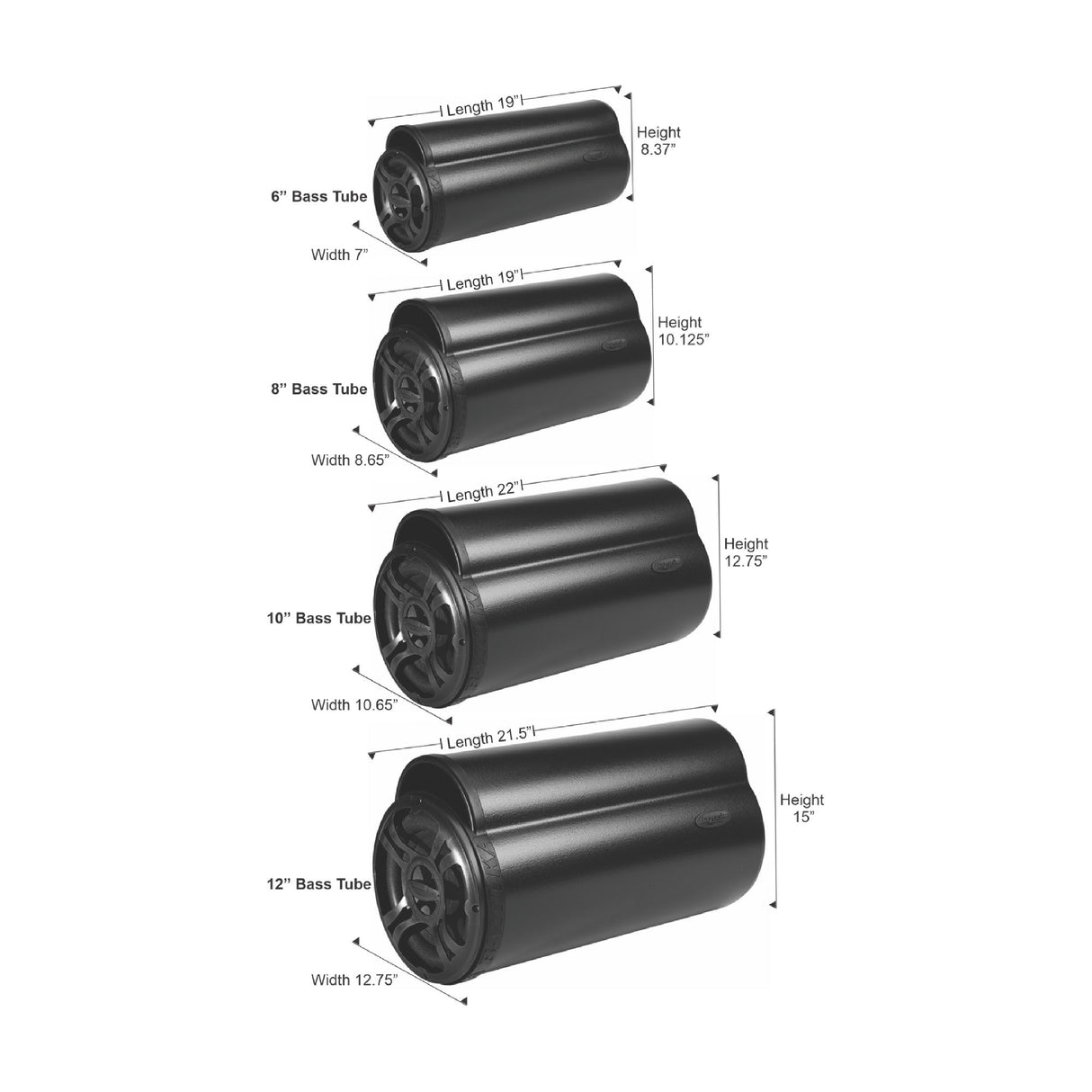 Bazooka BT Series 10-Inches Amplified 100w Mobile Bass Tube